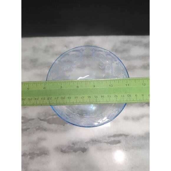 Fostoria Versailles Blue Grapefruit Bowl, Glass Goblet, Kitchenware, No Liner - Picture 8 of 8